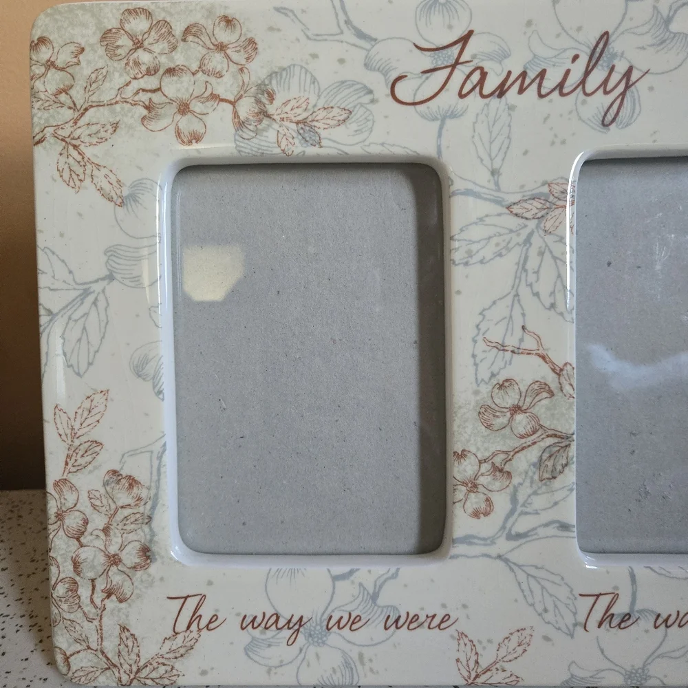 Family Floral 2-Picture Frame